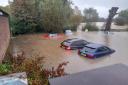 Severe flooding in Framlingham after Storm Babet in October 2023