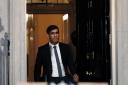 Prime Minister Rishi Sunak arrives to give a press conference in Downing Street, London