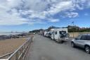 Camper vans parked in Felixstowe