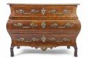 A French Louis XVI walnut veneered Bombe commode chest sold for £1,400 in Keys’ summer Fine Sale