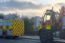 Fire, ambulance and police were called to Princes Street on Monday evening