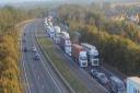 There are delays on the A14 between Claydon and Ipswich this morning