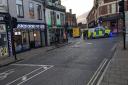 Ambulances in Ipswich town centre