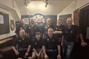 Half Moon pub's darts team played their last match last night. Back Row ( Left to Right): Pete Scott , Graham Page, AndyBloomfield (Captain), Bob Woods, Ryan Minter, Steve GilesFront Row ( Left to Right): Peter Brown, Reuben Jacobs , Kevin Jacobs