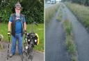 Wolf Simpson, a cyclist with a disability who bikes for physiotherapy, said the A12 paths between Colchester and Ipswich are not suitable.