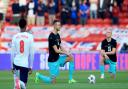 Players from both sides took the knee before this week's friendly international in Middlesbrough.