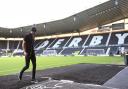 Derby County manager Paul Warne at Pride Park Stadium. He brings the Rams to Portman Road tonight.