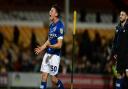 Cameron Humphreys celebrates after the final whistle at Port Vale.