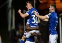 Cameron Humphreys celebrates at Port Vale.