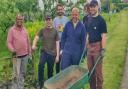 Some of the UK Power Networks team who volunteered over two days at The Peoples Community Garden