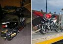A motorbike and a moped were seized by police in an east Suffolk town this week.