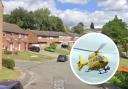 An air ambulance was called to a property in Ipswich after a medical emergency.