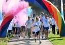 The colour run took place in Christchurch Park on Saturday.