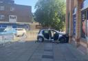 A car has crashed into the Tesco Express in Ipswich