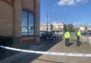 A car has crashed into a Tesco Express in Ipswich