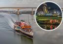 The world's last seagoing paddle steamer has returned to Suffolk.