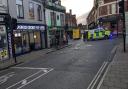 Ambulances in Ipswich town centre