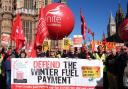 A protest against the move to cut the winter fuel payment in London last month