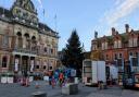 Christmas tree goes up at Cornhill ahead of the lights switch-on.