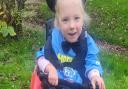 Bella Smythe, 4, has cerebral palsy and is taking part in the superhero challenge.