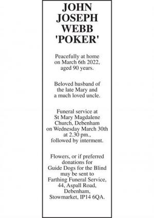 JOHN JOSEPH WEBB 'POKER'