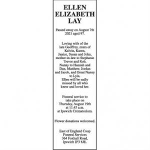 ELLEN ELIZABETH LAY