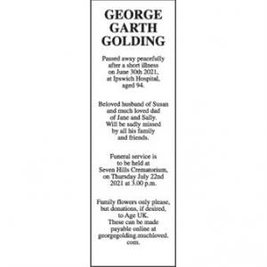 GEORGE GARTH GOLDING