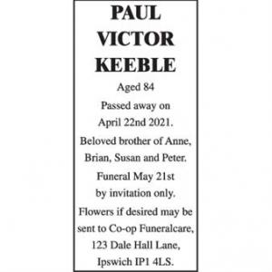 PAUL VICTOR KEEBLE