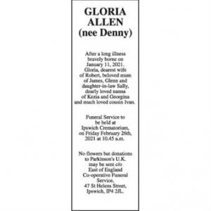 GLORIA ALLEN (nee Denny)