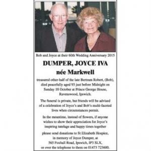 JOYCE IVA DUMPER nee MARKWELL