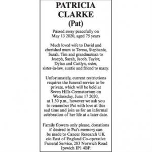 PATRICIA CLARKE (Pat)