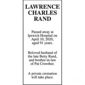 LAWRENCE CHARLES RAND