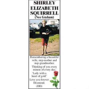 SHIRLEY ELIZABETH SQUIRRELL