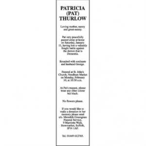 PATRICIA (PAT) THURLOW