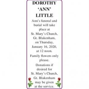 DOROTHY LITTLE ANN