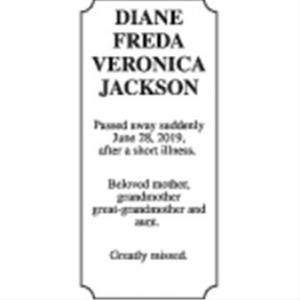 DIANE FREDA VERONICA JACKSON