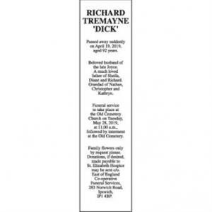 RICHARD TREMAYNE DICK