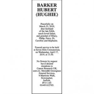 HUBERT (HUGHIE) BARKER