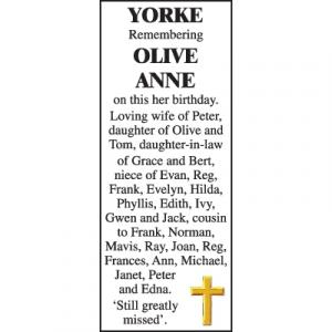 Olive Anne Yorke