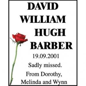 DAVID WILLIAM HUGH BARBER