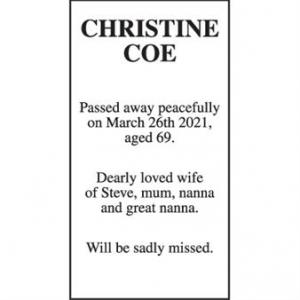 CHRISTINE COE