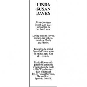 LINDA SUSAN DAVEY