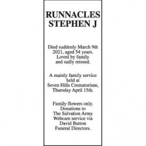 STEPHEN J RUNNACLES