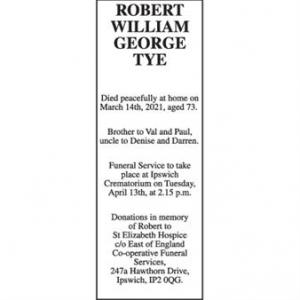 Robert William George Tye