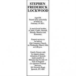 STEPHEN FREDERICK LOCKWOOD