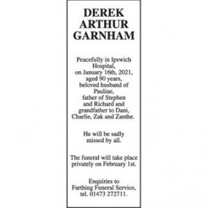 Derek Arthur Garnham