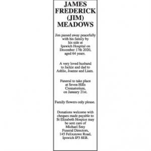 JAMES FREDERICK (JIM) MEADOWS