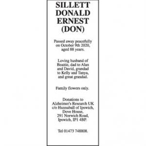 DONALD ERNEST (DON) SILLETT