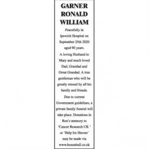 RONALD WILLIAM GARNER