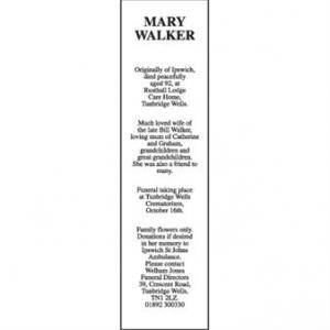 MARY WALKER